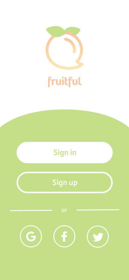 Welcome page asking users to sign  or log in.