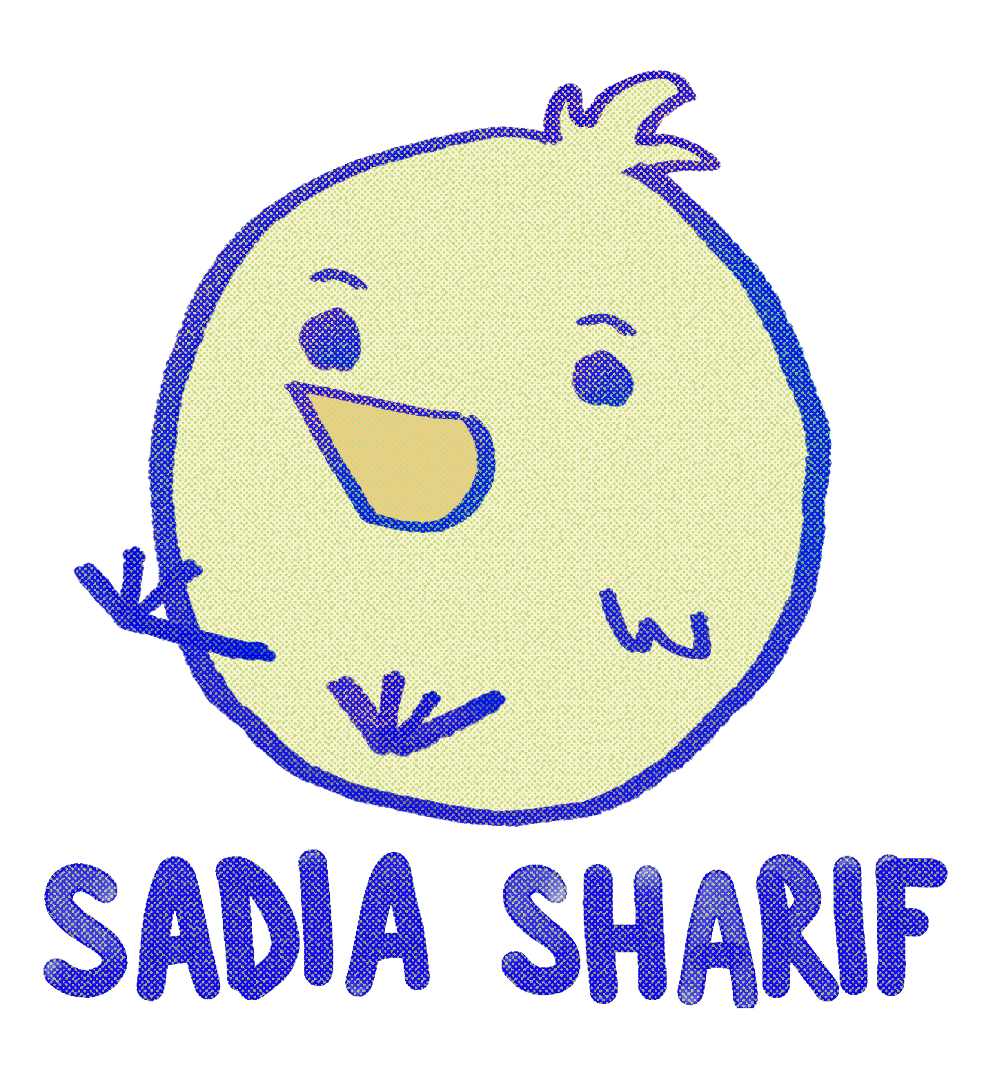 Icon of a chicken. Sadia Sharif.